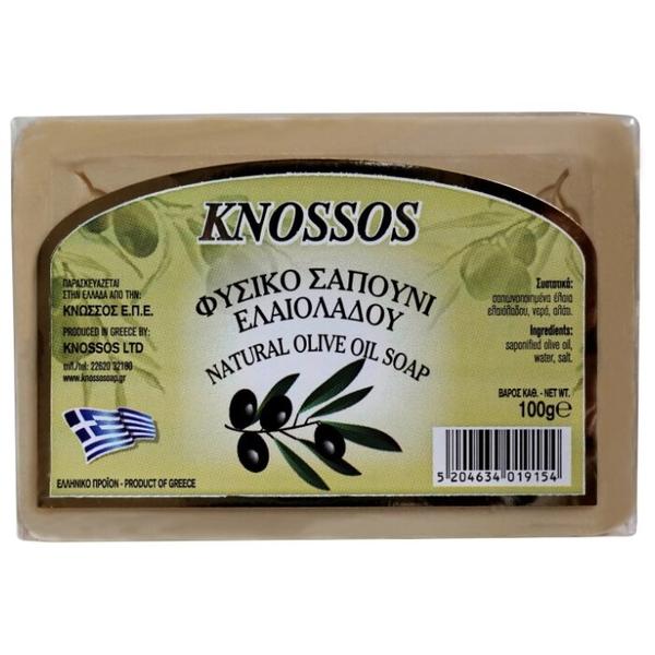 Мыло натуральное кусковое Knossos оливковое белое