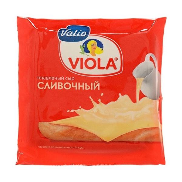 Сыр Viola плавленый сливочный ломтики 45%