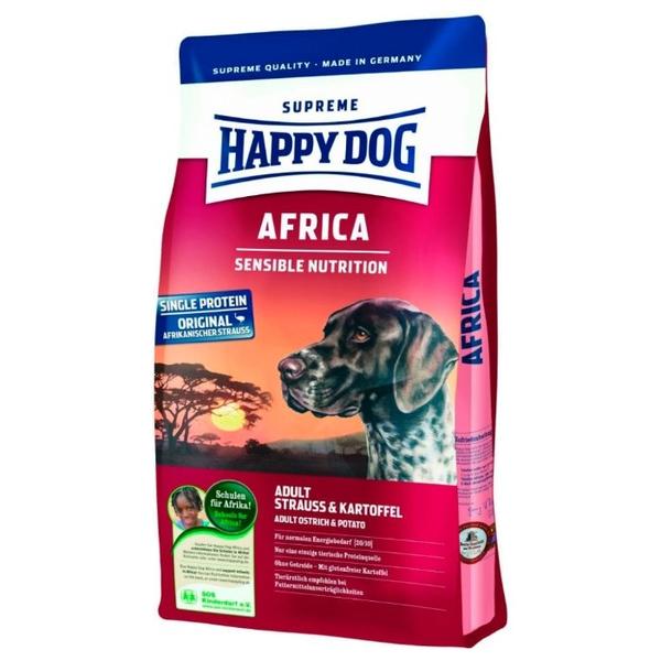 Корм для собак Happy Dog Supreme Sensible Africa для здоровья кожи и шерсти, страус с картофелем