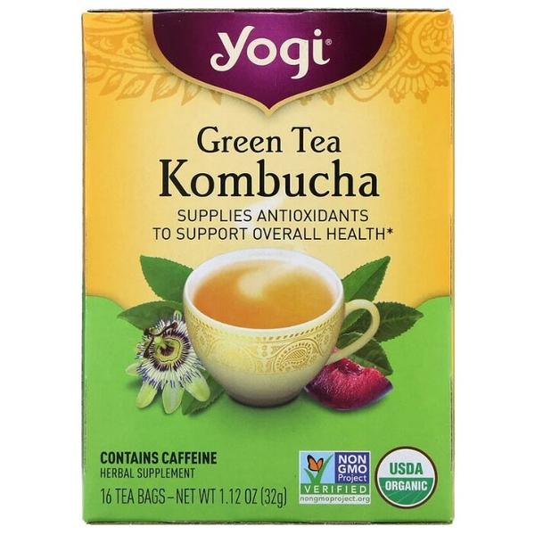 Чай зеленый Yogi Tea Kombucha в пакетиках