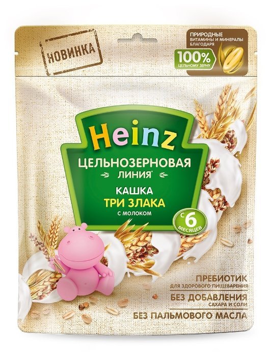 Heinz молочная цельнозерновая 3 злака (с 6 месяцев) 180 г