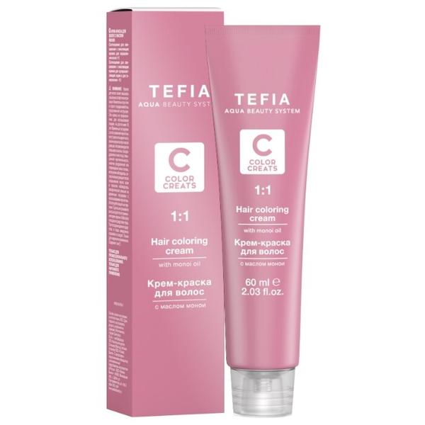 Tefia Color Creats крем-краска для волос Hair Coloring Cream with Monoi Oil, 60 мл