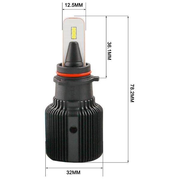Лампа автомобильная светодиодная Vizant J1 цоколь H4 H/L Seoul-csp 4500lm 5000k 2 шт.