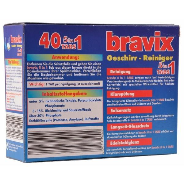 Bravix 5 в 1 таблетки для посудомоечной машины