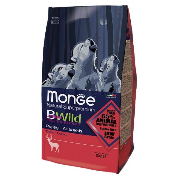Корм для щенков Monge BWILD Feed the Instinct оленина