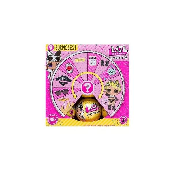 Коробка-сюрприз MGA Entertainment Кукла в шаре LOL Surprise 3 Confetti POP Wave 2, 8 см (18 шт.)