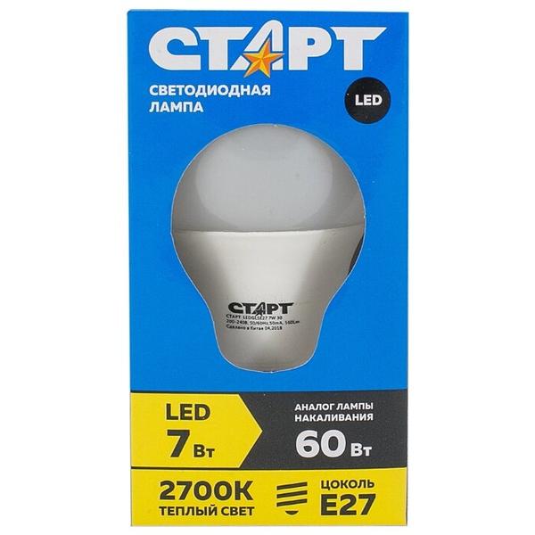 Лампа светодиодная СТАРТ LED GLS, E27, 7Вт