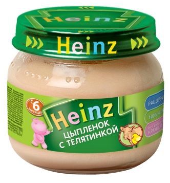 Heinz Цыпленок с телятинкой (с 6 месяцев) 80 г