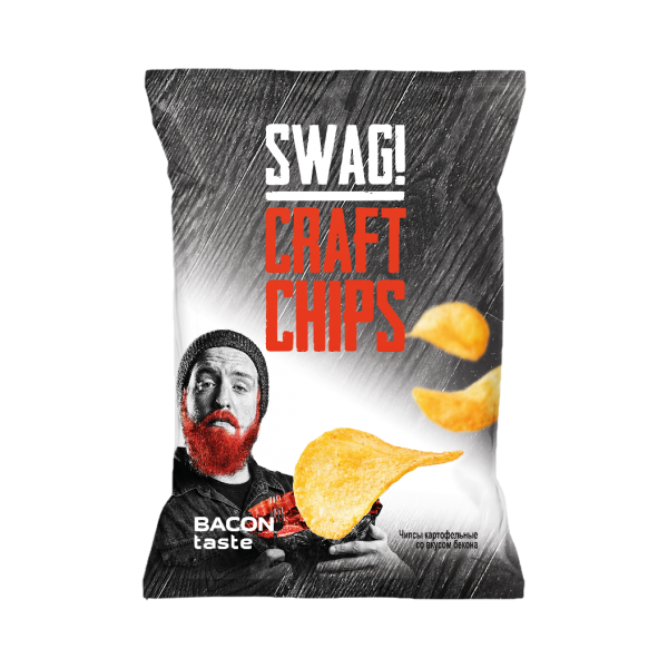 Чипсы SWAG Craft Chips картофельные со вкусом бекона
