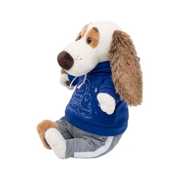 Мягкая игрушка Basik&Co Пёс Бартоломей в спортивном костюме 27 см
