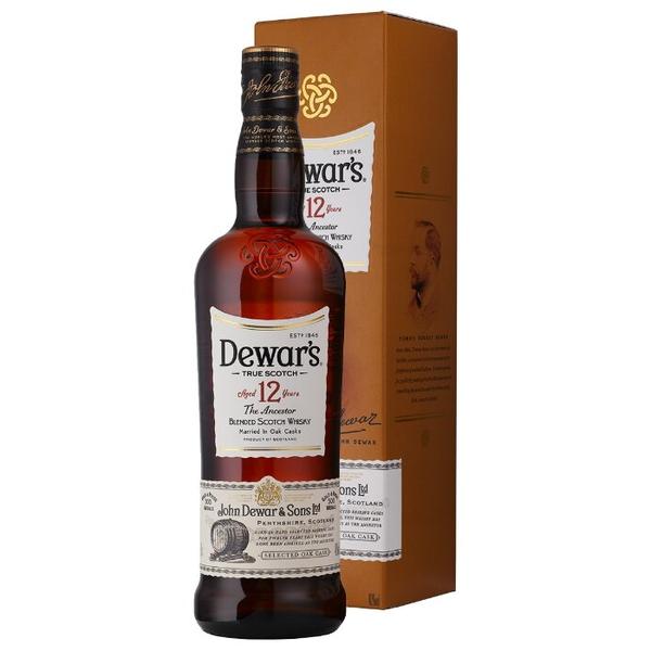 Виски Dewar's 12 лет, 0.5 л, подарочная упаковка