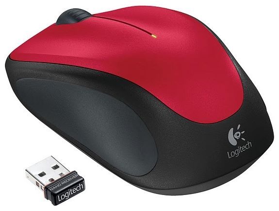 Logitech Wireless Mouse M235 Red-Black USB
