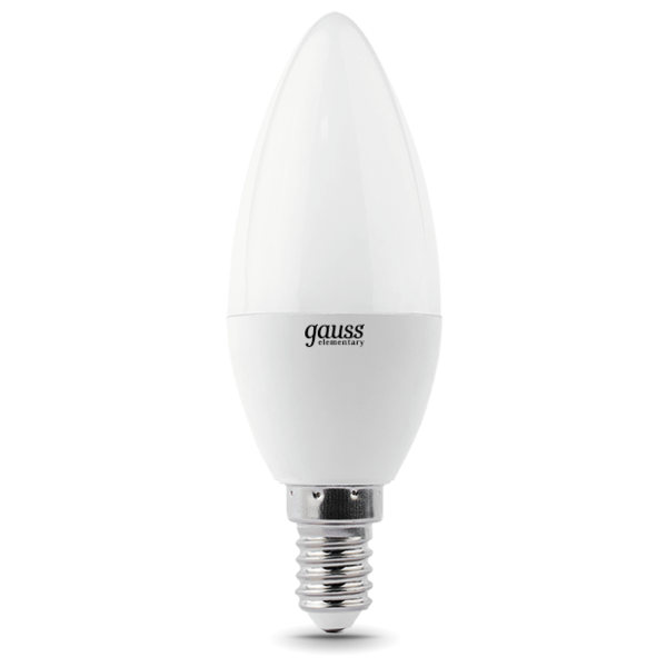 Лампа светодиодная gauss 33126, E14, C37, 6Вт