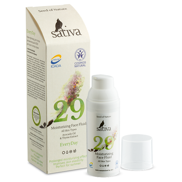 Sativa Everyday №29 Крем-флюид для лица и тела увлажняющий для всех типов кожи