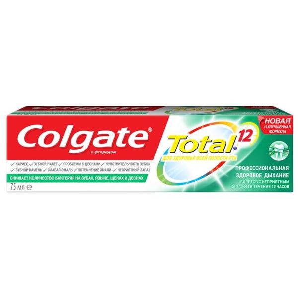 Зубная паста Colgate Total 12 Профессиональная Здоровое Дыхание комплексная антибактериальная