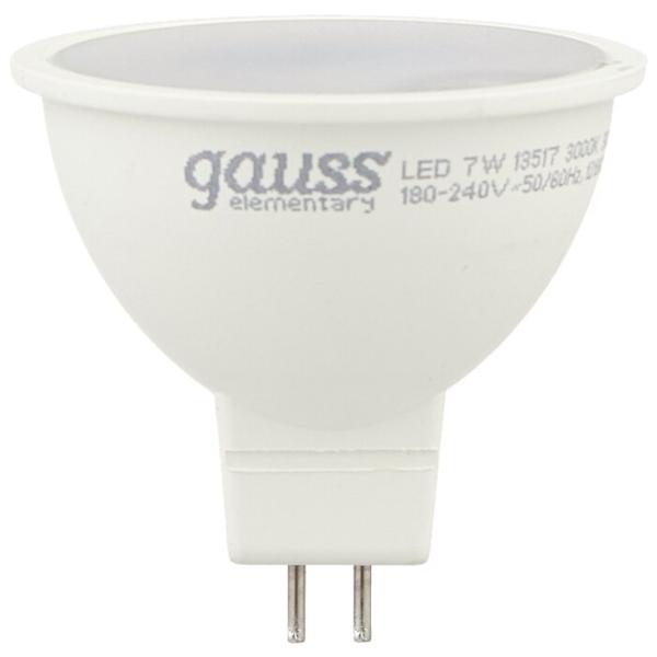 Упаковка светодиодных ламп 10 шт gauss 13517, GU5.3, MR16, 7Вт