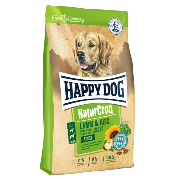 Корм для собак Happy Dog NaturCroq для здоровья кожи и шерсти, ягненок с рисом