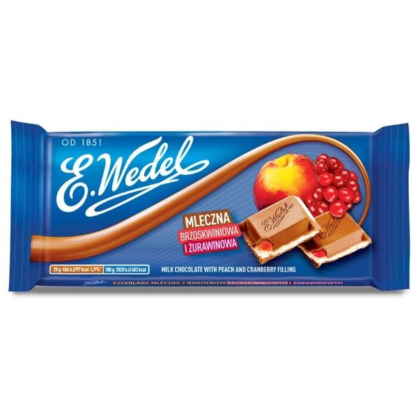 Шоколад E.Wedel молочный с фруктовой начинкой персик-клюква