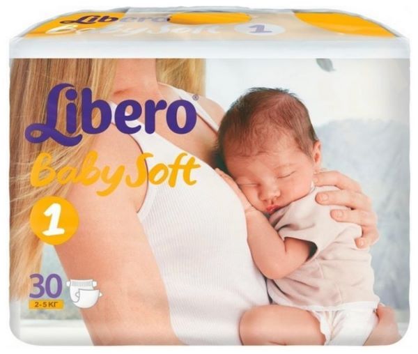 Libero Baby Soft 1 (2-5 кг) 30 шт