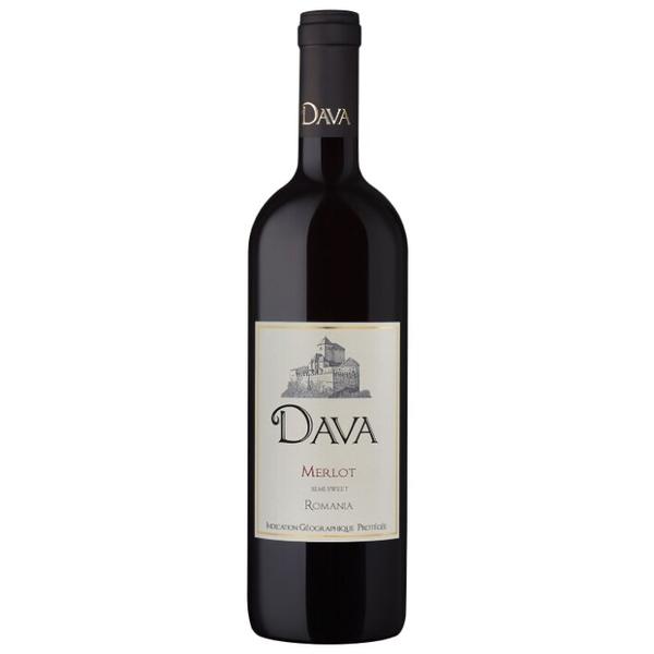 Вино Dava Merlot красное полусладкое, 0.75 л