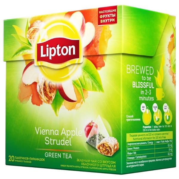 Чай зеленый Lipton Vienna Apple Strudel в пирамидках