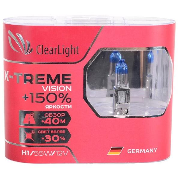 Лампа автомобильная галогенная ClearLight X-treme Vision +150% MLH1XTV150 H1 12V 55W 2 шт.