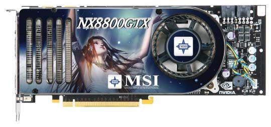 MSI GeForce 8800 GTX 575Mhz PCI-E 768Mb 1800Mhz 384 bit 2xDVI TV YPrPb