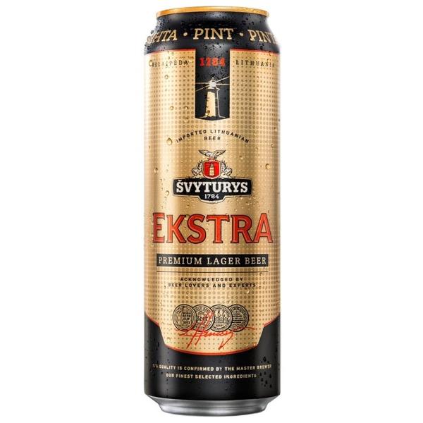 Пиво светлое Svyturys Ekstra 0.568 л