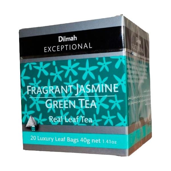 Чай зеленый Dilmah Exceptional Fragrant Jasmine в пирамидках