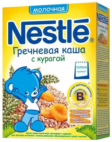 Nestlé Молочная гречневая с курагой (с 5 месяцев) 250 г