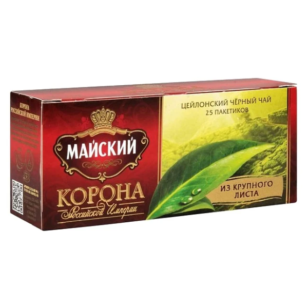 Чай черный Майский Корона Российской империи в пакетиках