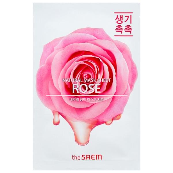The Saem Natural Mask Sheet Rose тканевая маска с экстрактом розы