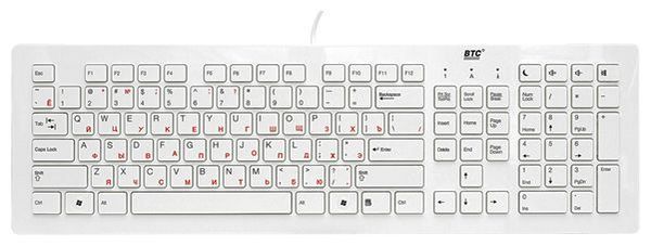 BTC 6311U Ultra Slim Keyboard White USB