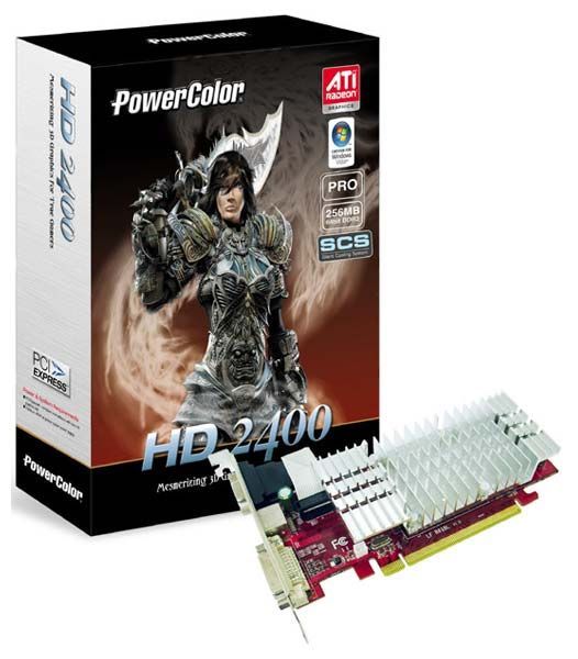PowerColor Radeon HD 2400 Pro 525Mhz PCI-E 256Mb 667Mhz 64 bit DVI TV HDCP YPrPb