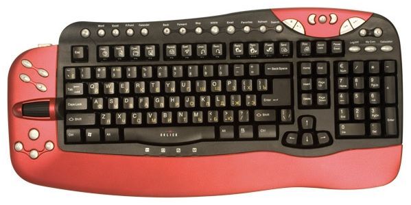 Oklick 780L Multimedia Keyboard Red-Black USB+PS/2