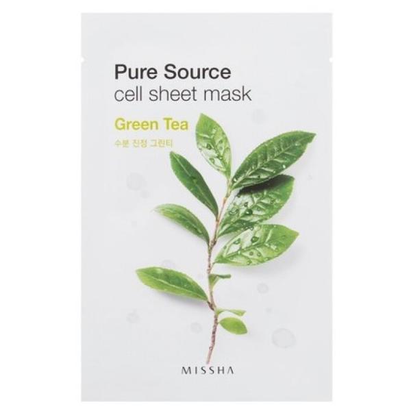 Missha Pure Source Cell Sheet Mask Green Tea увлажняющая маска