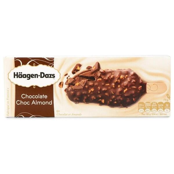 Мороженое Haagen Dazs пломбир Шоколадный с миндалем в шоколаде 70 г