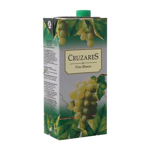 Вино Cruzares Blanco, Tetra Pak, 1 л
