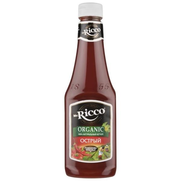 Кетчуп Mr.Ricco Острый organic с перцем чили и чесноком, пластиковая бутылка