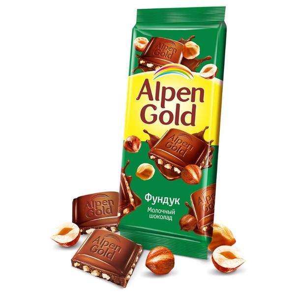 Шоколад Alpen Gold молочный с фундуком 25% какао