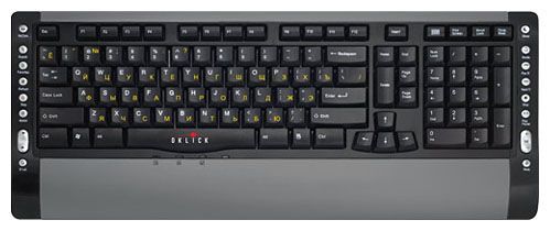 Oklick 410 M Multimedia Keyboard Black-Grey USB+PS/2