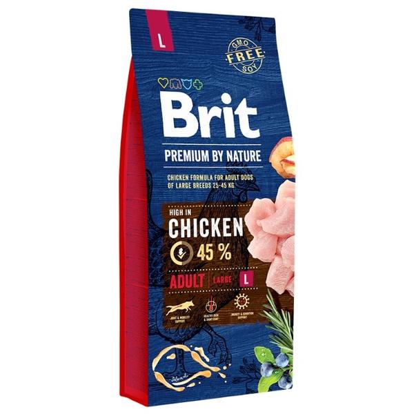 Корм для собак Brit Premium by Nature курица (для крупных пород)