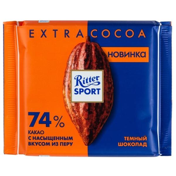 Шоколад Ritter Sport Extra Cocoa темный из Перу 74% какао