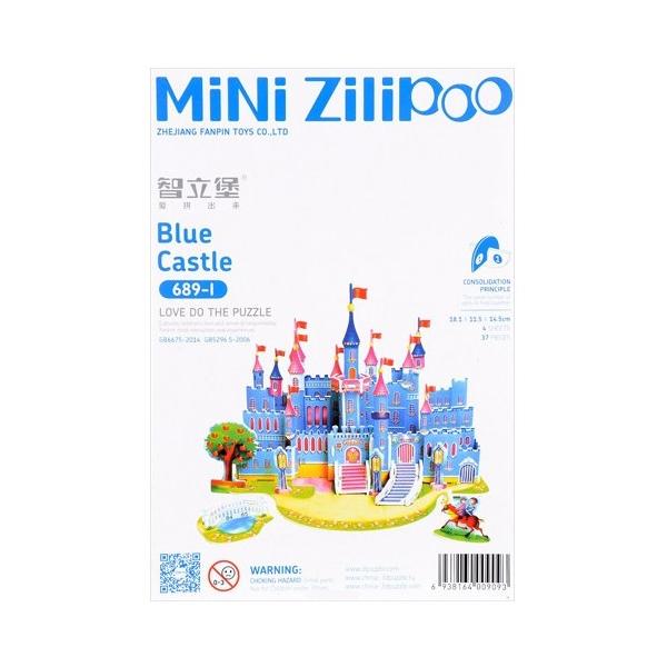 3D-пазл Zilipoo 3D Голубой Замок (689-I), 37 дет.