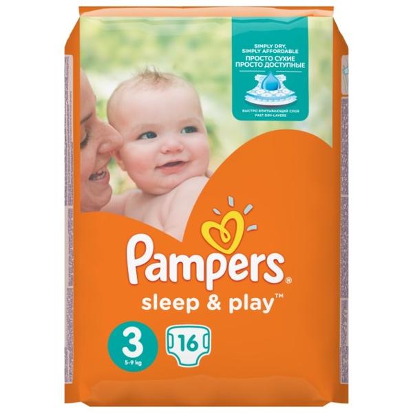 Pampers подгузники Sleep&Play 3 (5-9 кг) 16 шт.