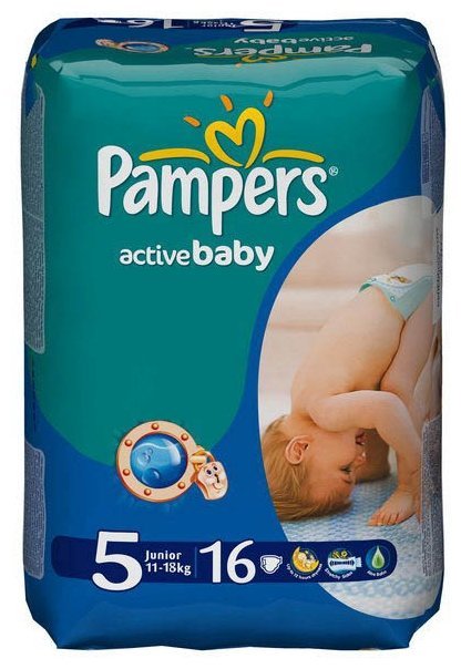 Pampers подгузники Active Baby 5 (11-18 кг) 16 шт.