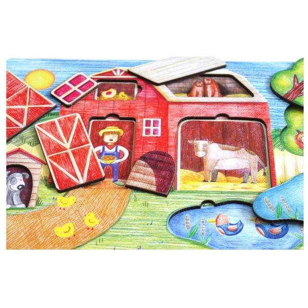 Рамка-вкладыш Мастер игрушек Дом фермера (IG0097), 7 дет.
