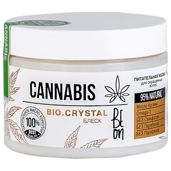 BeOn Cannabis Маска-уход для окрашенных волос Bio.Crystal Блеск