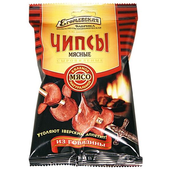 Чипсы мясные сыровяленые Егорьевская КГФ из говядины 30 г