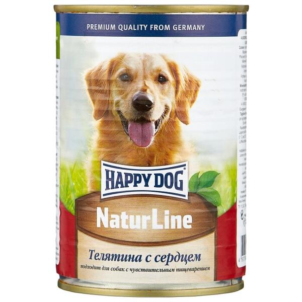 Корм для собак Happy Dog NaturLine телятина, сердце 400г